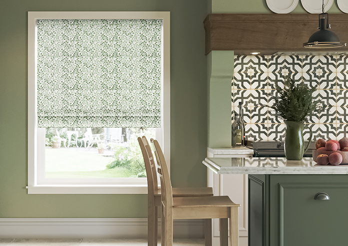 Fitzrovia Print, Subtle Greens - Roman Blind - Image 3